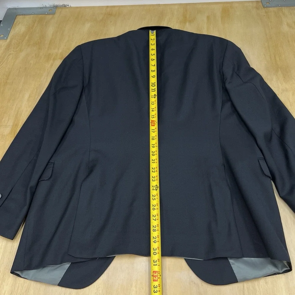 Peter Millar (Actual Size 44R) Wool Mens Blazer Jacket Sport Coat Black